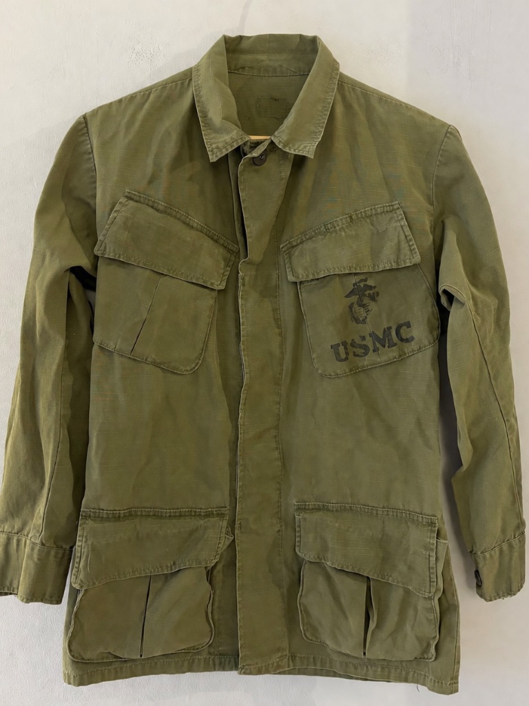 Vintage Usmc Jungle Jacket Og107 Ripstop Vietnam Era Military